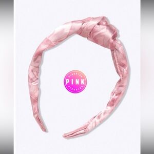 Victorias secret pink satin knot headband 2/25$🔥